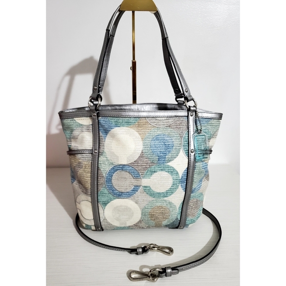 RARE Coach Blue Silver Crossbody or Shoulder Bag - Picture 3 of 17